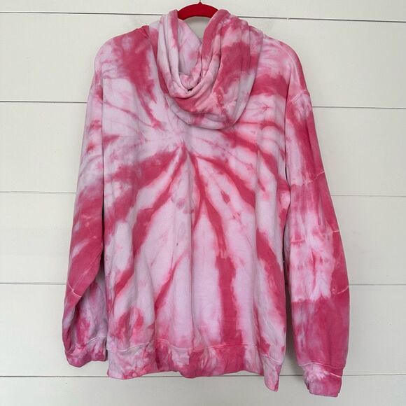 Chinatown Market Women’s Medium Pink Tie Dye Hoodie Sweatshirt - Picture 5 of 6